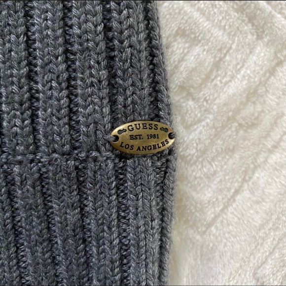 Guess Ribbed Knit Faux Fur Trim Sweater Vest - Picture 4 of 4